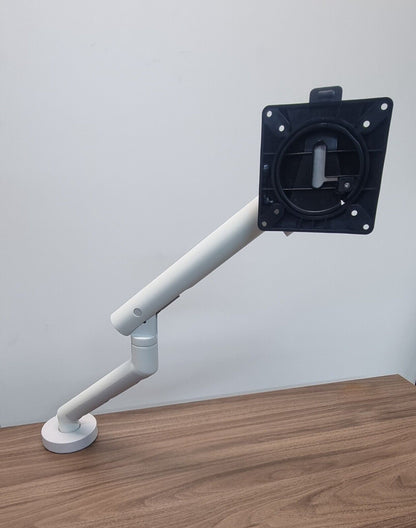 Bosson Saunders Flo Monitor Arm With Desk Clamp Finished In White New