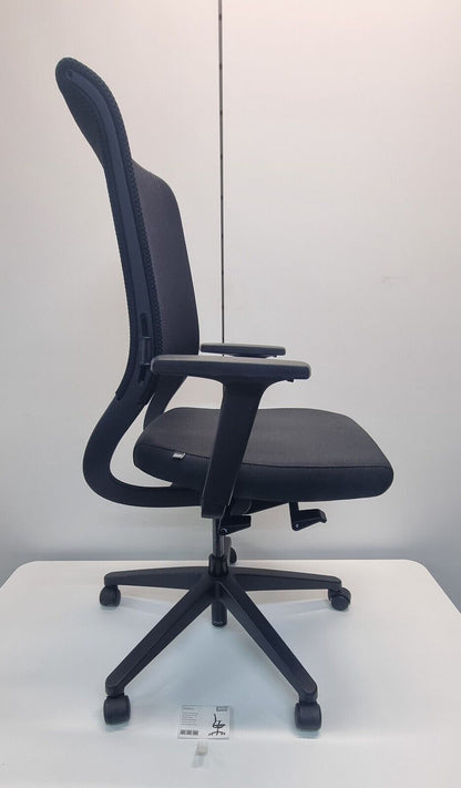 SEDUS Netwin NW100 Exec Swivel Chair-Adjustable Height+Arms-Mesh Back-Lumbar Pad