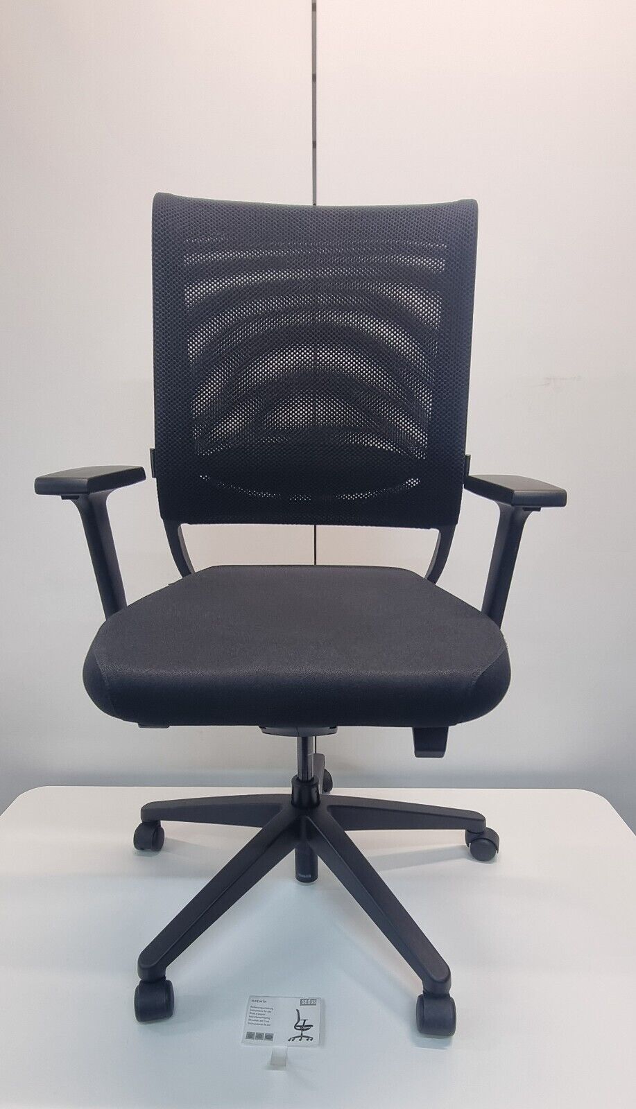 SEDUS Netwin NW100 Exec Swivel Chair-Adjustable Height+Arms-Mesh Back-Lumbar Pad