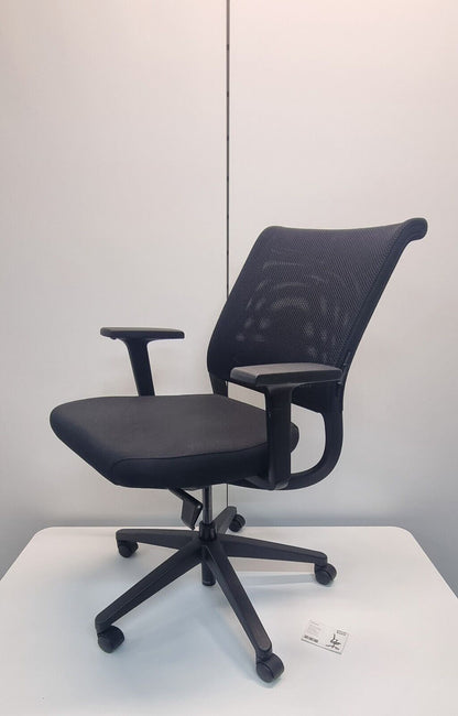 SEDUS Netwin NW100 Exec Swivel Chair-Adjustable Height+Arms-Mesh Back-Lumbar Pad