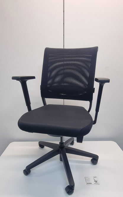 SEDUS Netwin NW100 Exec Swivel Chair-Adjustable Height+Arms-Mesh Back-Lumbar Pad