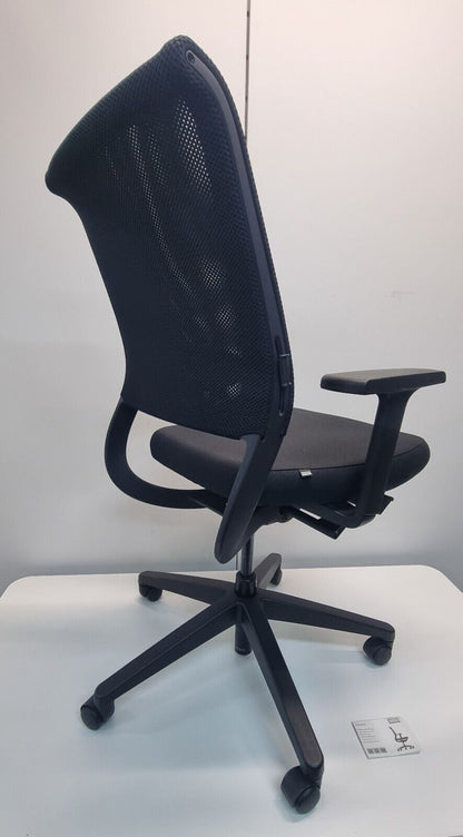 SEDUS Netwin NW100 Exec Swivel Chair-Adjustable Height+Arms-Mesh Back-Lumbar Pad